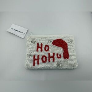 Paper Store Beaded Ho Ho Ho Pouch NEW